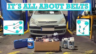 Project Citroen Xsara Picasso 20 HDI 4  Replacing the belts [upl. by Hugon]