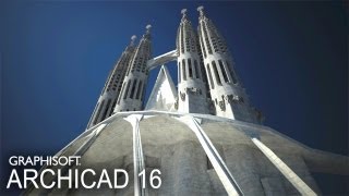 Classics modeled in ArchiCAD  The Sagrada Familia  Passion Towers extended cut [upl. by Ahsinrac]