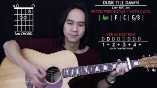 Dusk Till Dawn Guitar Cover Acoustic  Zayn Feat Sia 🎸 Tabs  Chords [upl. by Marleah]