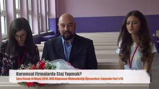 Kurumsal firmalarda staj OGÜ Soru Cevap Part 110 [upl. by Jasik]