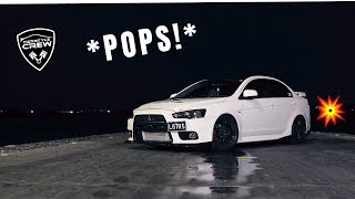 MAKING POPCORN with Mitsubishi Lancer Ralliart Exhaust [upl. by Ocirred]