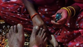 Husband foot massage by Pooja mam [upl. by Auhsaj]