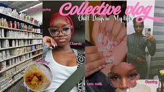 POV WE’RE ON FACETIME ᡣ𐭩 chill days in my life  cleaning new nails church etc [upl. by Orodisi278]