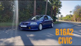 Honda Civic EK Walkaround POV Acceleration  B16A2 Swap [upl. by Nicolea655]