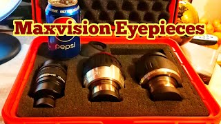 Maxvision Eyepieces 24mm 82° 34mm 68° Baader Hyperion 10mm 68°  Unboxing Review Daylight Use [upl. by Cullen]