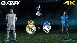 FC 24  Real Madrid vs Atalanta Ft Mbappe  UEFA Super Cup Final 2024  4K [upl. by Bilak294]