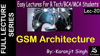 GSM Architecture  B tech  Wireless Communication  Lect 20  GGSIPU amp universities [upl. by Madelaine]