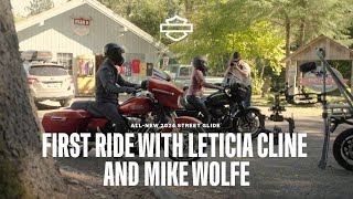 AllNew 2024 HarleyDavidson Street Glide Motorcycle  First Ride with Leticia Cline amp Mike Wolfe [upl. by Refanej]