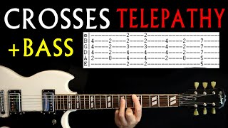 Crosses Telepathy Guitar Tab Lesson  Bass Tabs Cover aka †††  Chino Moreno [upl. by Publus]