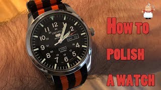 Watch polishing  by hand  how to and what to use  Seiko SNZG [upl. by Dag52]