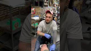 Bad back throwback shortsviral tattoist tattooshop tattooartist [upl. by Voltmer]