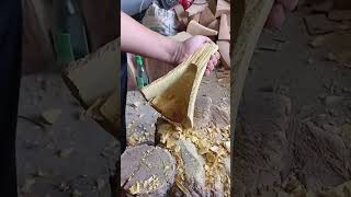 Grain bagging wood funnel making process Good tools and machinery can increase work efficiency [upl. by Euqinomahs466]