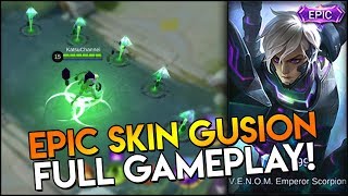 NEW EPIC SKIN GUSION quotVENOM EMPEROR SCORPIONquot FULL GAMEPLAY [upl. by Ecnatsnoc823]