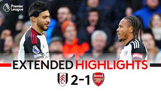 EXTENDED HIGHLIGHTS  Fulham 21 Arsenal  Raúl Jiménez amp De CordovaReid Goals Complete Comeback [upl. by Hilaire]