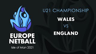 Wales vs England  Europe Netball U21 [upl. by Ennasil]