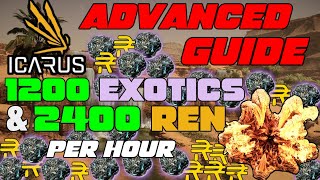 Farm FAST Exotics amp Ren in Icarus 2400 Ren amp 1200 Exotics Per Hour Advanced Guide V60 [upl. by Annohs]