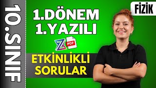 10sınıf fizik 1dönem 1yazılıya hazırlık  ETKİNLİKLİ SORULAR  2024 2025 📂PDF [upl. by Milburr]