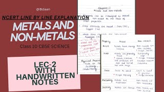 Metals and Non Metals  Class 10  CBSE  SCIENCE  NCERT LINE BY LINE EXPLAINATION [upl. by Siramed]