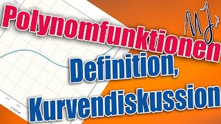 Ganzrationale Funktionen  Polynomfunktionen Definition Kurvendiskussion Einführung [upl. by Ivar]