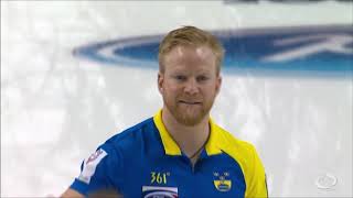 Long double to blank by Niklas Edin WMCC 2015 [upl. by Ahsiel]