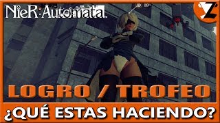 NieR Automata Logro  Trofeo ¿Qué estás haciendo What Are You Doing 2B [upl. by Kehr538]