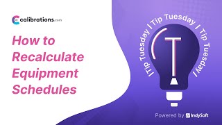 How to Recalculate Equipment Schedules [upl. by Acinok]