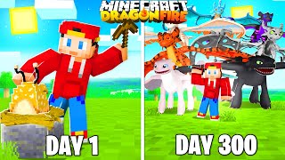 I Spent 300 Days in Dragon Fire Minecraft Heres What Happened [upl. by Aitra]