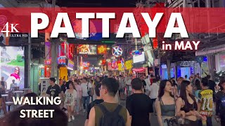 4K 🇹🇭 Pattaya 2023 Walking Street Walking Tour A Lot of People [upl. by Tarfe]