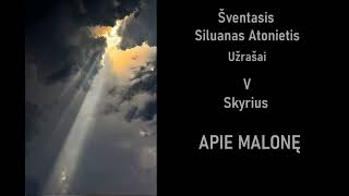 ☦️ Šventasis Siluanas Atonietis 5 Skyrius APIE MALONĘ [upl. by Noell272]