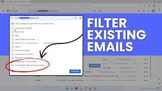 How to Apply Filter to Existing Emails in Gmail Filter Settings in Gmail [upl. by Hashimoto474]