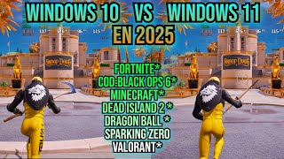 Windows 10 vs Windows 1124H2 en 2025 Cual es Mejor para Jugar  Prueba en FortniteCODValorant [upl. by Akisej]