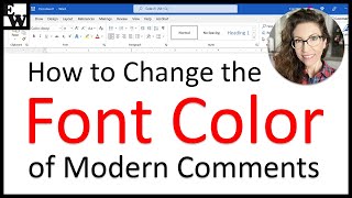 How to Change the Font Color of Modern Comments in Microsoft Word [upl. by Nirre326]