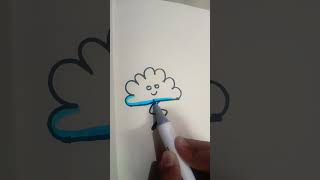 Easy drawing of clouds 🌨️clouds falakkunjactivity easydrawing shortsfeed shorts shortvideo [upl. by Darius651]