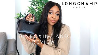 LONGCHAMP LE PLAIGE CUIR XS  unboxing and review  Farfetch discount code  Rachael Otto [upl. by Kovacs646]