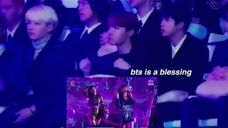 BTS reaction to BLACKPINK Lisa RAP AS IF ITS YOUR LAST [upl. by Nahtanha]