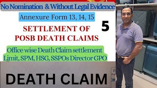 Death Claim Case Settlement without Nomination  Documents required for Quick Sanction of Claim [upl. by Daughtry]