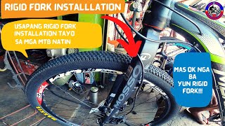 MTB RIGID FORK INSTALLATION  MOSSO M5L RIGID FORK [upl. by Yanahc471]