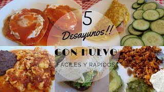 5 Desayunos o Almuerzos con Huevo  Desayunos Faciles y Rapidos  Erika Blop [upl. by Annet]