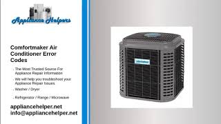 Comfortmaker Air Conditioner Error Codes [upl. by Nelsen39]