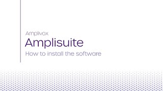 Amplisuite  How to install the software [upl. by Denby]