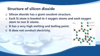 4210 Describe the structure of and bonding in silicon and silicon dioxide [upl. by Sirc]