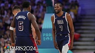 Kevin Durant showcases RUTHLESS efficiency in Team USA win over Serbia  Paris Olympics  NBC Sports [upl. by Nnaylrebmik]