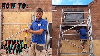 How to Setting up a tower scaffold by yourself [upl. by Holtz]