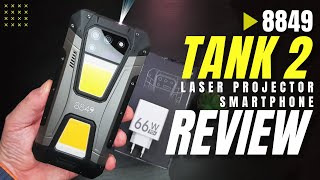 8849 Tank 2 from UniHertz REVIEW Laser Projector Smartphone [upl. by Asylem]