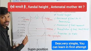 Fundal height how to measure Antenatal mother  Physiological examination Lecture40 Very simple [upl. by Chard]