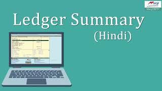 Ledger Summary In Marg ERP Hindi [upl. by Ollehto]