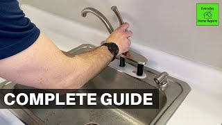 How To Install A New Delta Kitchen Faucet Including Removal [upl. by Yrotciv703]