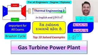 Gas Turbine Examples  Thermal Engg 2  Mechanical Most Imp [upl. by Elon]