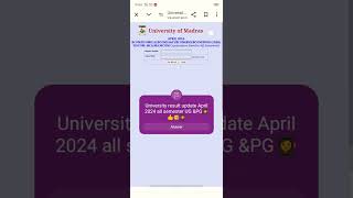 Madras University result update 👉👩‍🎓👈 April 2024 UGampPG👍👩‍🎓🥳 [upl. by Dahsra]