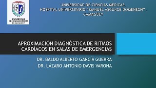 APROXIMACIÓN DIAGNÓSTICA DE RITMOS EN SALAS DE EMERGENCIAS [upl. by Leiram]